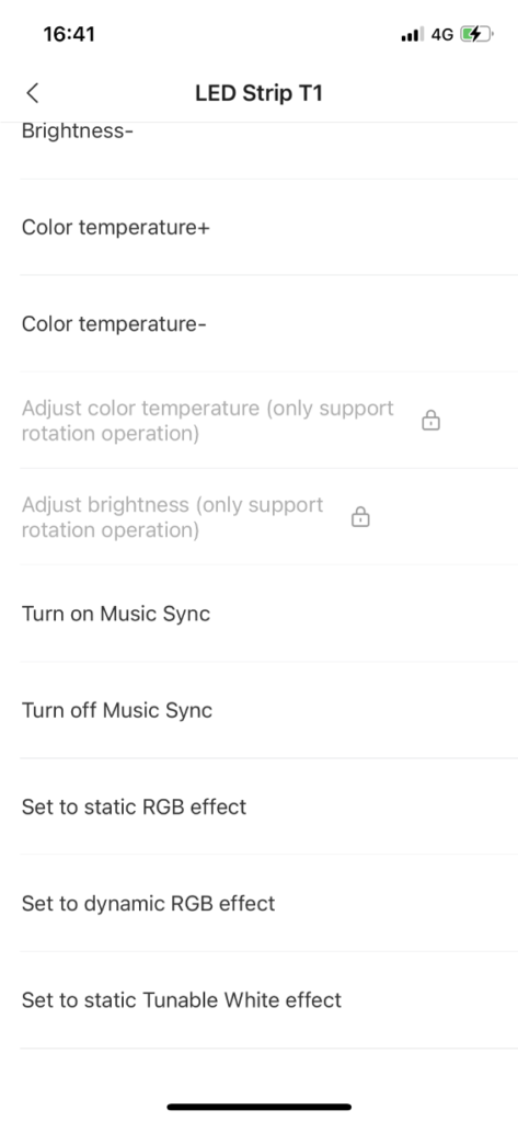 Automatisierungskonfiguration oberfläche des Wireless mini Switch, Klicke auf Klick nun  "Set to dynamic RGB effect".